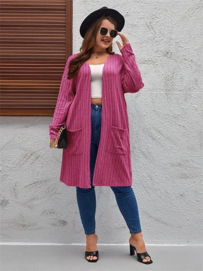 Knitted Plus Size Cardigan - Image 6