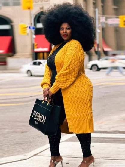 Fashionable Warm Plus Size Coat - Image 2